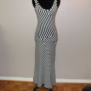 Monetary Black and White Maxi Dress